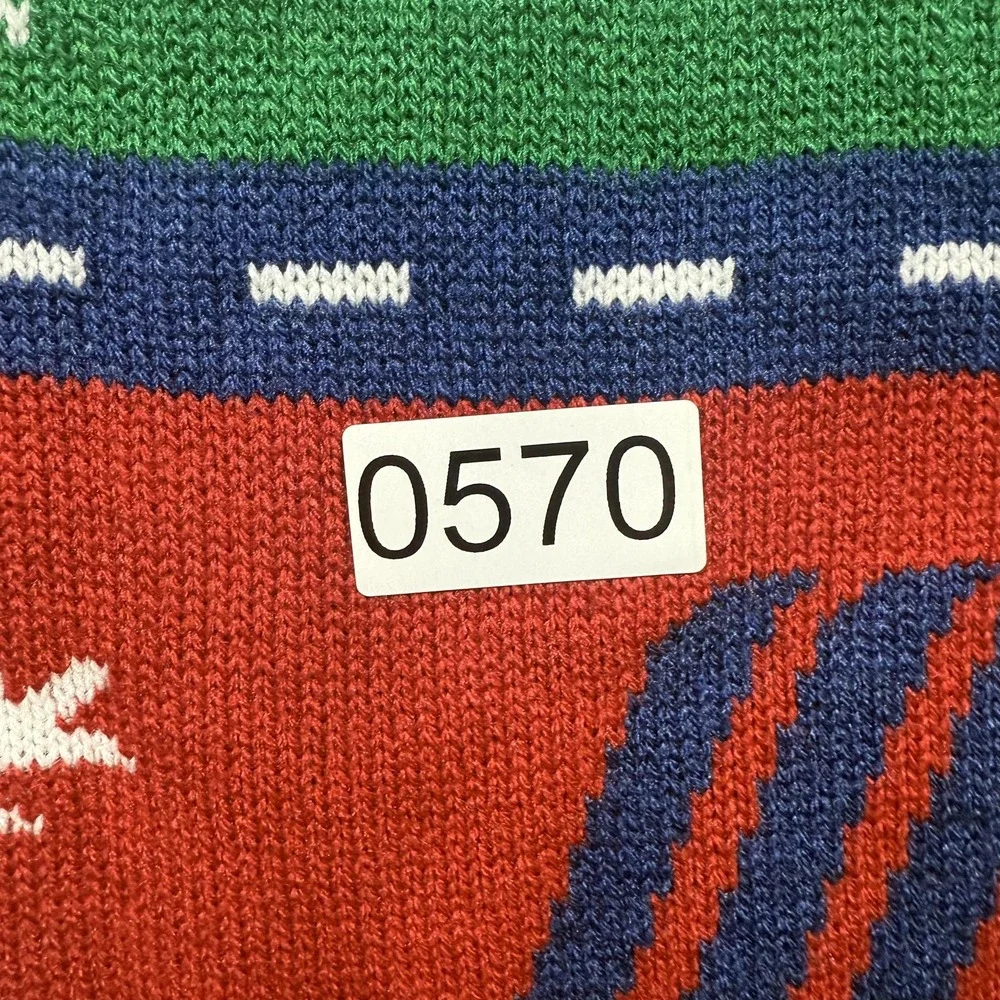 ALDI Gear Sweater Mens Large Multicolor HOHOHO Ugly Christmas Holiday Pullover